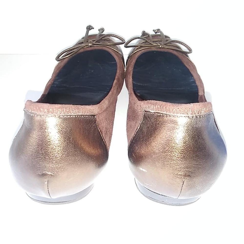 Cole Haan Air Bronze Ballet Leather Ballet Flats - Picture 4 of 6